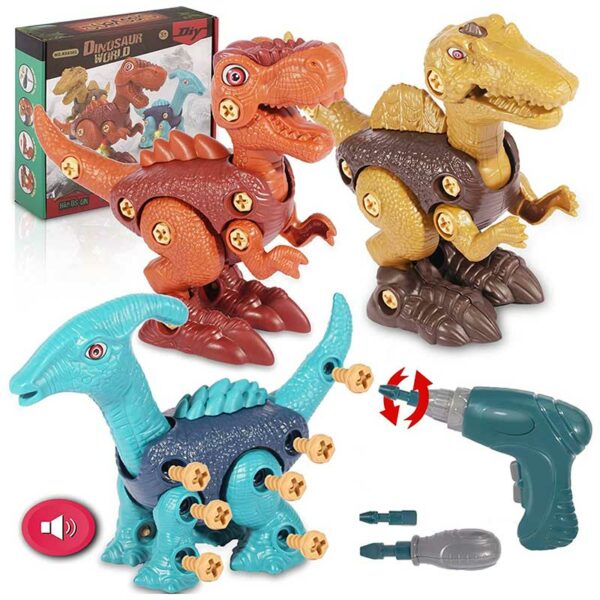Dinosaurio de Juguete Diy con Taladro Eléctrico