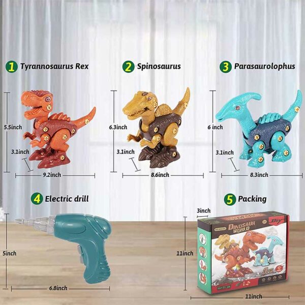 Dinosaurio de Juguete Diy con Taladro Eléctrico