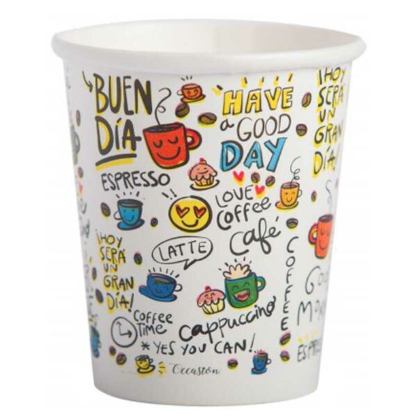 Vasos Desechables 7 oz de Cartón Dibujos (50 uds)