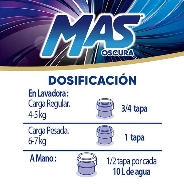 Detergente en Gel Mas Oscura, 1.83 L