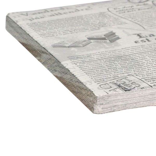 Papel Encerado Periódico Negro (1000 uds)