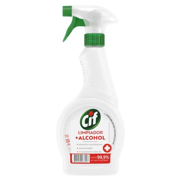 Limpiador-Líquido-Cif-+-Alcohol,-500-ml-Front Limpiador Líquido Cif + Alcohol, 500 ml