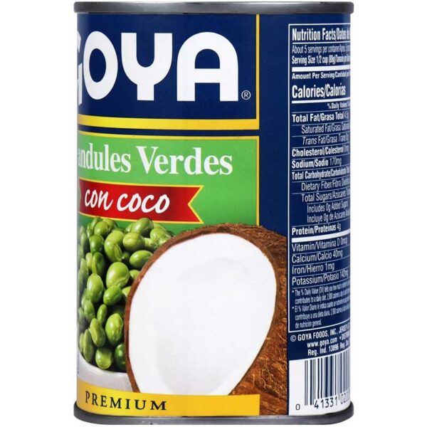 Guandules Verdes con Coco Goya, 15 oz