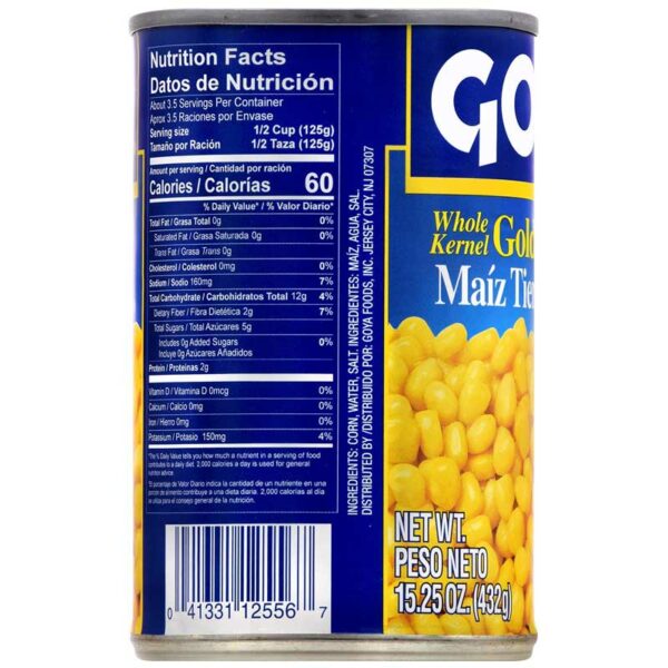 Maíz Tierno Entero Goya, 15.25 oz