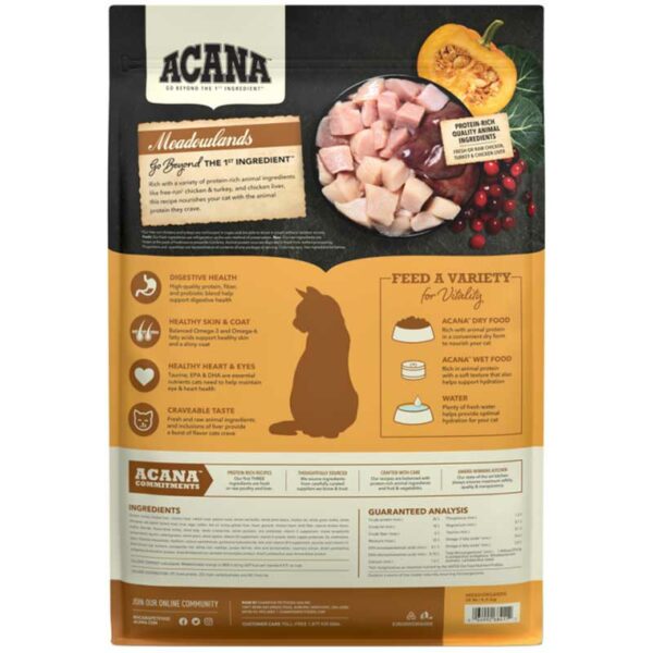 Alimento para Gatos Acana Meadowland, 4 lbs