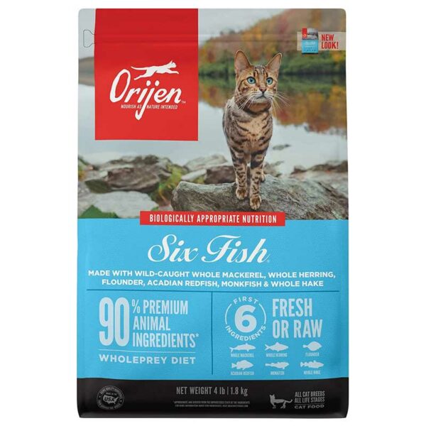 Alimento para Gatos Orijen Six Fish, 4 lbs
