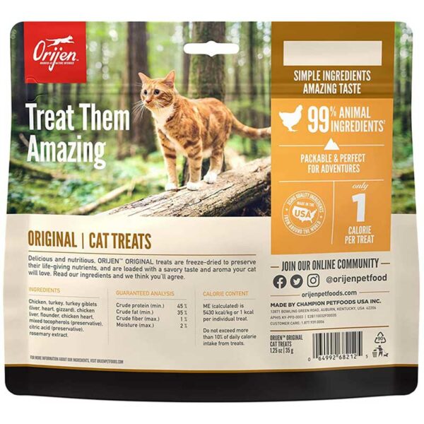 Treats-para-Gatos-Orijen-Original,-1.25-oz-Back Treats para Gatos Orijen Original, 1.25 oz