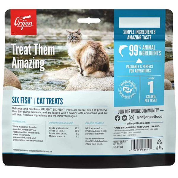 Treats para Gatos Orijen Six Fish, 1.25 oz