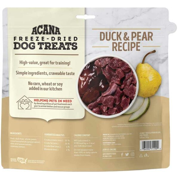 Treats-para-Perros-Acana-Duck-Pears,-1.25-oz-Back Treats para Perros Acana Duck Pears, 1.25 oz