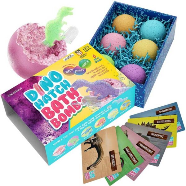 Bombas-de-Baño-Dino-Hatch-para-Niños-Dan-&-Darci-Frotn Bombas de Baño Dino Hatch para Niños Dan & Darci