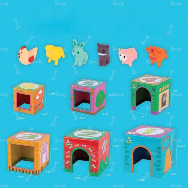 Juego de Clasificar y Apilar Animales de Granja Play Brainy