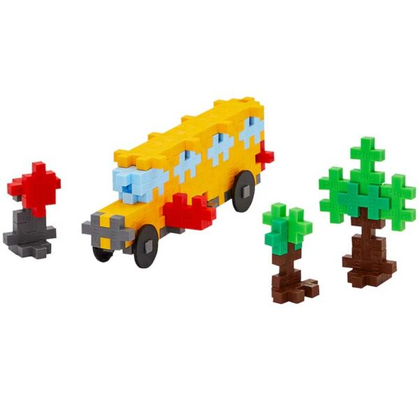 Juego de Construcción Modelo Bus Escolar (Tubo 70 piezas) Plus-Plus