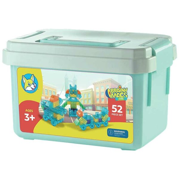 Juego de Bloques Magnéticos Play Brainy (52 uds)