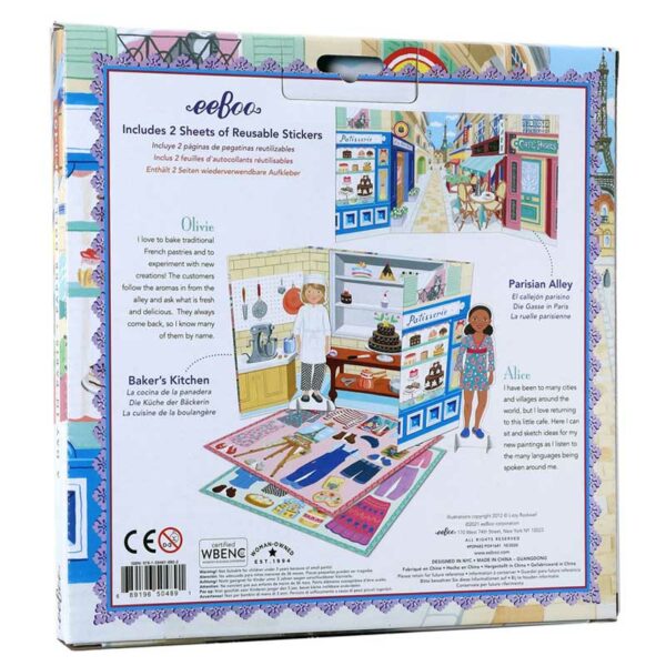 Juego de mariquitas de papel “Un día en París” eeBoo