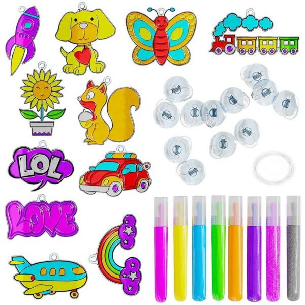 Kit de Manualidad y Pintura para Hacer Vitrales Dan & Darci