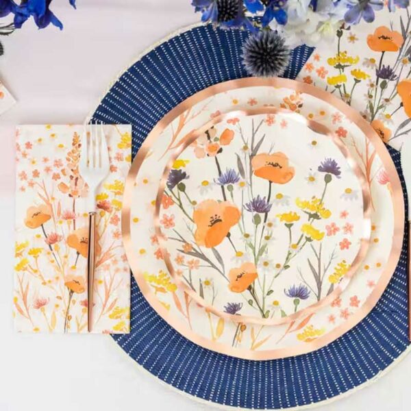Platos-Desechables-Grandes-con-Motivo-'Flores-Silvestres'-(8-uds)-Turn-2 Platos Desechables Grandes con Motivo "Flores Silvestres" (8 uds)