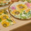 Servilletas Tipo Buffet con Motivo "Girasoles" (20 uds)