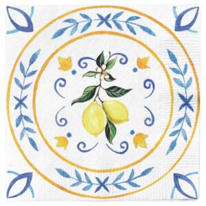 Servilletas de Cóctel con Motivo "Costa de Capri" (20 uds)