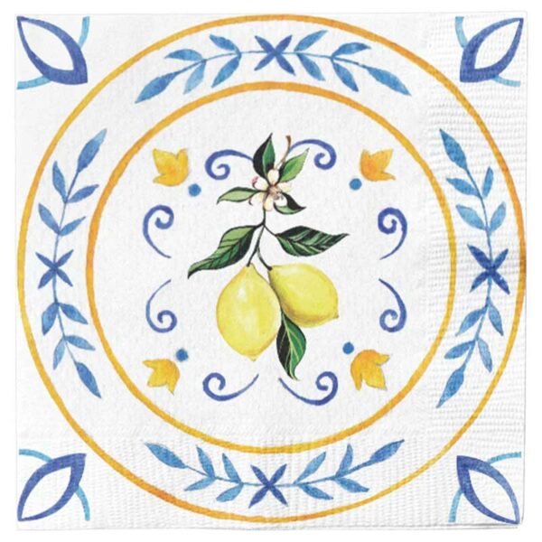 Servilletas-de-Cóctel-con-Motivo-'Costa-de-Capri'-(20-uds)-Front Servilletas de Cóctel con Motivo "Costa de Capri" (20 uds)