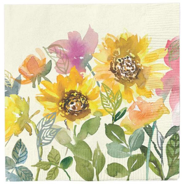 Servilletas-de-Cóctel-con-Motivo-'Girasoles'-(20-uds)-Front Servilletas de Cóctel con Motivo "Girasoles" (20 uds)