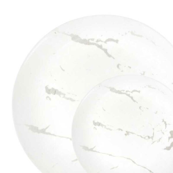 Set de Platos Reusables Diseño Mármol  7.5" & 10"