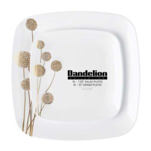 Set-de-Platos-Reusables-Diseño-Dandelion-7.5'-&-10'-Front Set de Platos Reusables Diseño Dandelion 7.5" & 10"