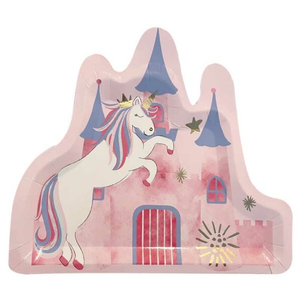 Platos Desechables Troquelados Grandes con Motivo "Sueños Hechos Realidad" 10.5" (8 uds)