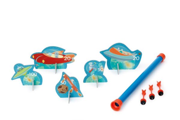 Juego de Soplar Dardos de Goma Motivo Espacial Scratch Europe