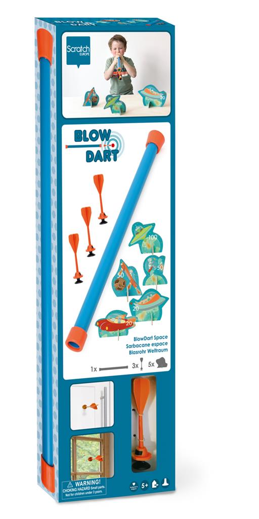 Juego de Soplar Dardos de Goma Motivo Espacial Scratch Europe
