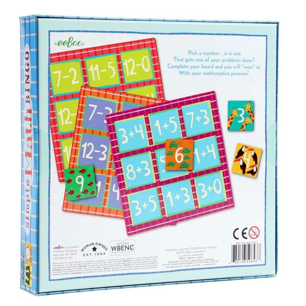 Bingo-de-Matemáticas-Simples-eeBoo-Back Bingo de Matemáticas Simples eeBoo