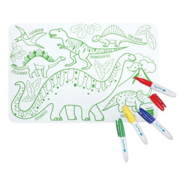 Kit para Colorear Mantel de Silicona Modelo “Dinosaurio” Super Petit Artists