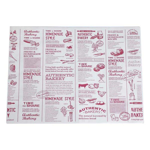 Papel Encerado Periódico Rojo 1,000 uds