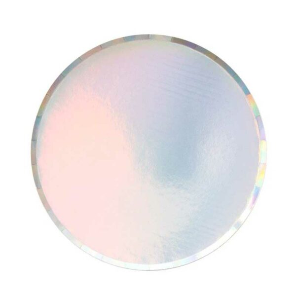 Platos-Desechables-Pequeños-con-Motivo-«Iridescent»-7″-(8-uds)-Front Platos Desechables Pequeños con Motivo "Iridescent" 7" (8 uds)