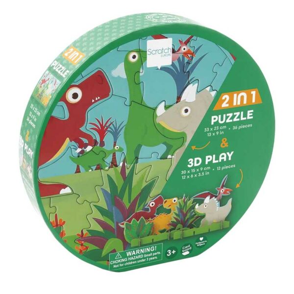 Rompecabezas 3D de 36 Piezas Modelo Dinosaurio Scratch Europe