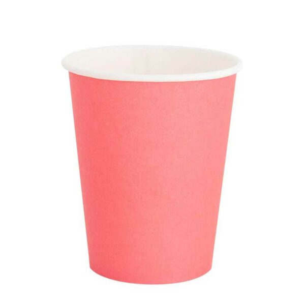 Vasos Desechables Motivo "Coral" 8 oz (8 uds)