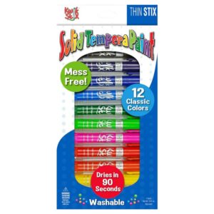 Barras de Pintura de Témpera Thin Stix (12 colores) The Pencil Grip