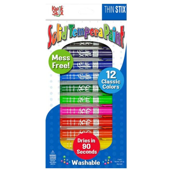 Barras-de-Pintura-de-Témpera-Thin-Stix-(12-colores)-The-Pencil-Grip-Front Barras de Pintura de Témpera Thin Stix (12 colores) The Pencil Grip