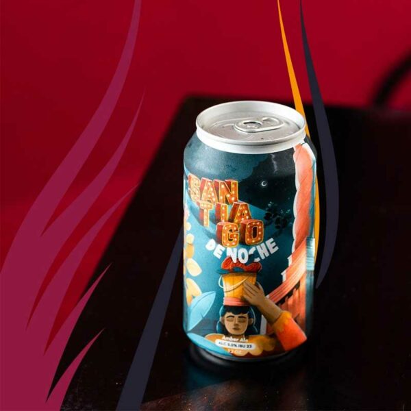 Cerveza Gallo Pelón Santiago de Noche Amber Ale, 12 oz