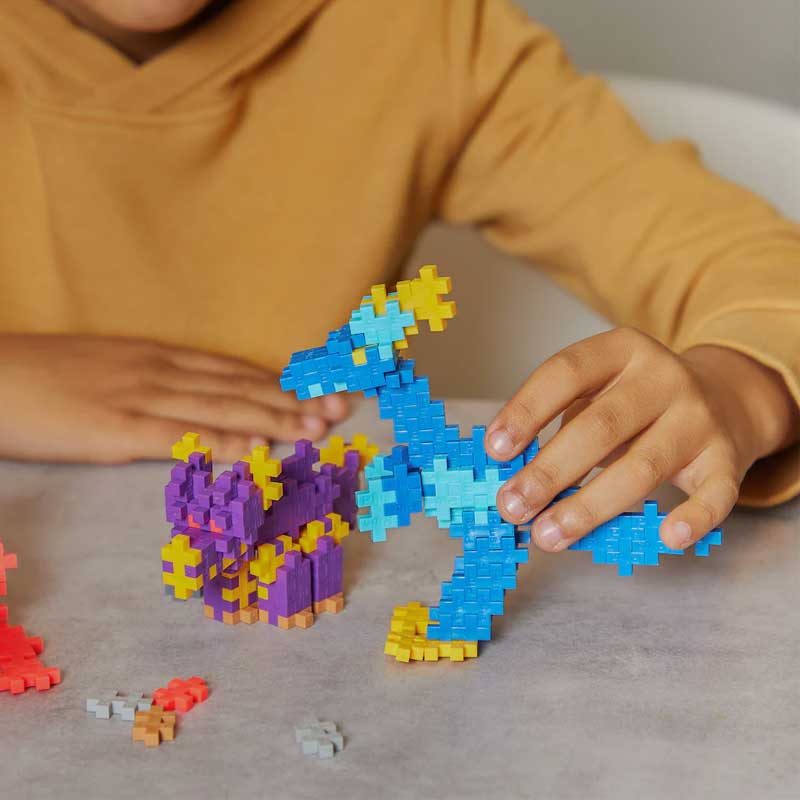 Plus Plus – Puzzle 3D De 600 Piezas Para Construir Dinosaurios, Con Cartas De Retos, Para Niños A Partir De 5 Años