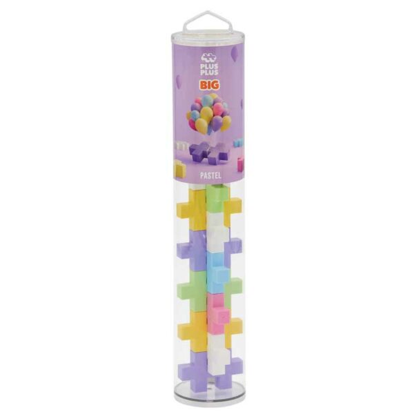 Juego de Construcción (Tubo de 15 piezas Grandes) Pastel Plus-Plus