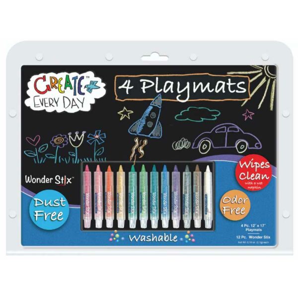 Kit de Pizarras Reutilizables con Crayones Wonder Stix (4 Pizzarras y 12 crayones) The Pencil Grip