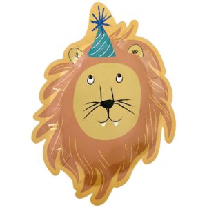 Platos Desechables Troquelados Pequeños con Motivo "Fiesta de Animales" (8 uds)