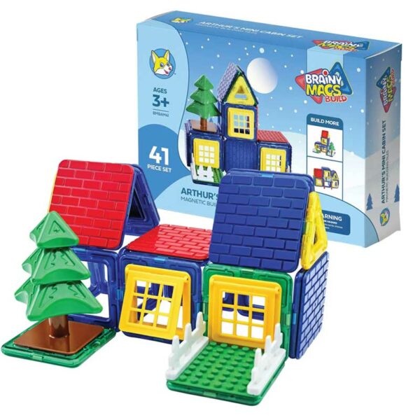 Set de Baldosas Magnéticas Para Construir “La Cabaña de Arthur” Play Brainy