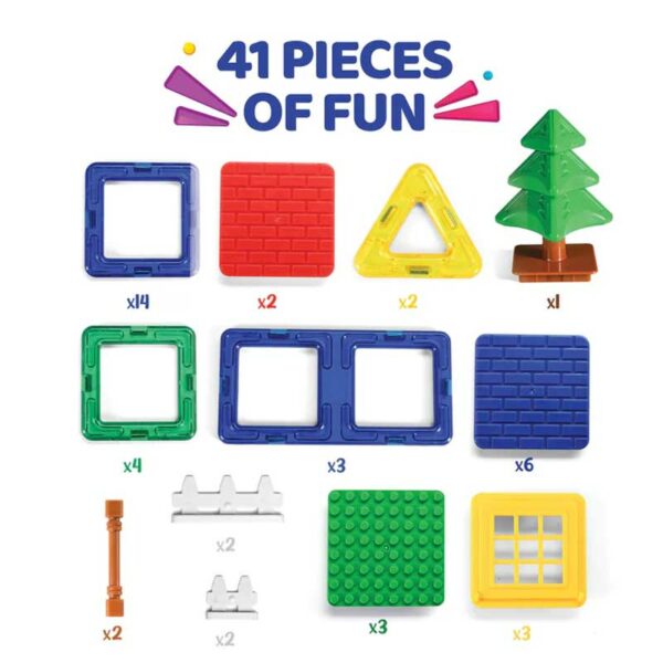 Set de Baldosas Magnéticas Para Construir “La Cabaña de Arthur” Play Brainy