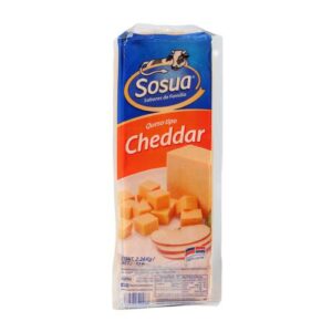 Queso Cheddar Sosua Barra, 5 lbs