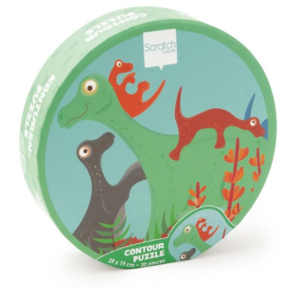 Rompecabezas de Contorno Compacto (30 Piezas) Modelo Dinosaurio Scratch Europe