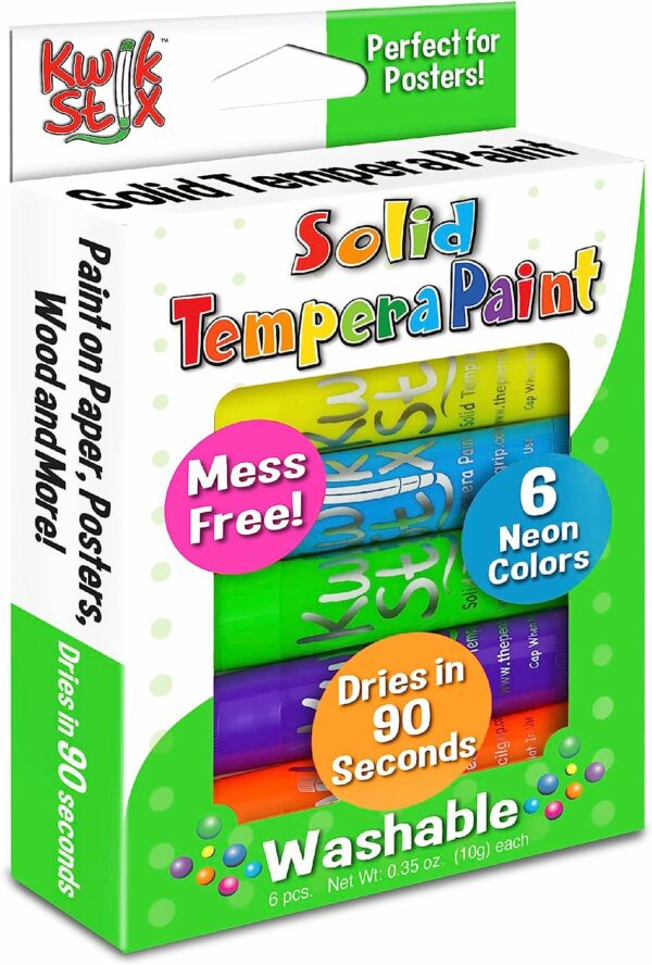 Barras de Témpera Kwik Stix 6 Colores Neón The Pencil Grip