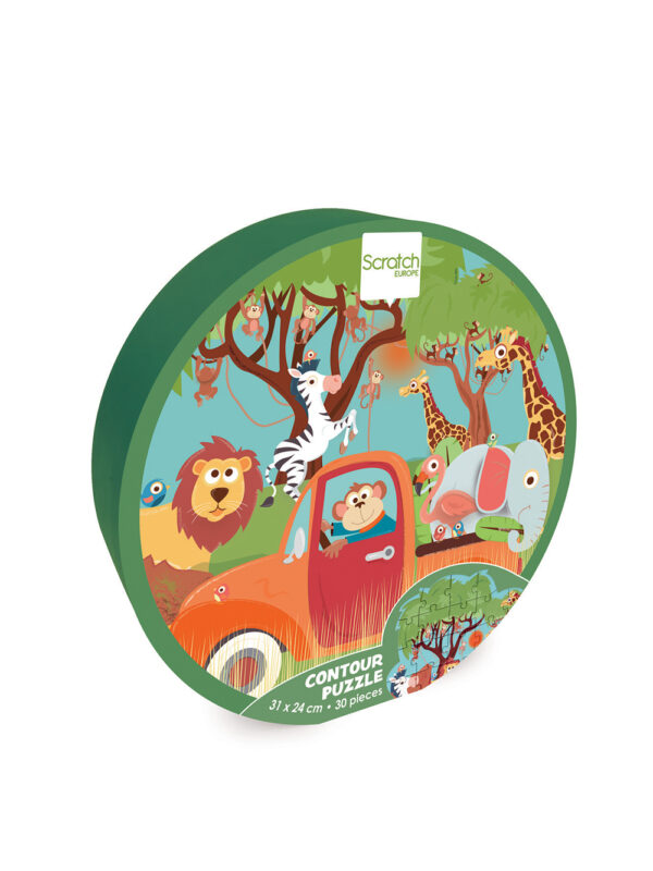 Rompecabezas de Contorno Compacto (30 Piezas) Modelo Safari Scratch Europe