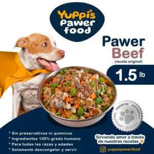 Alimento para Perros Natural Yuppi's Pawer Beef, 1.5 lbs