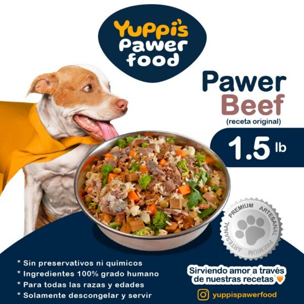 Alimento para Perros Natural Yuppi's Pawer Beef, 1.5 lbs